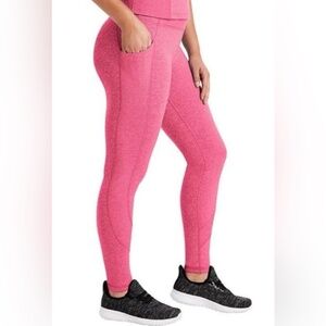 NWT Members Mark Soft Ribbed High Rise Leggings in Fuchsia Women's size Small